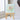 Miniature Light Blue Canvas with an Orange Flowery Bouquet