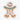 a frosty gingerbread man holding pine berry and holly garland with pine berry holly accents on top of his head to match 