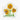 Sticker with three yellow sunflowers on a white background