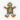 a frosty gingerbread man with a pine berry wreath on his tummy 